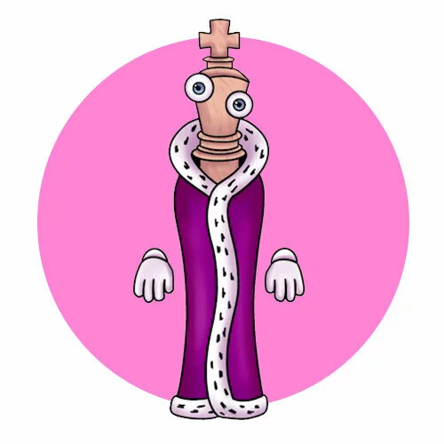 Цветной вариант раскраски удивительный цифровой цирк король кинг