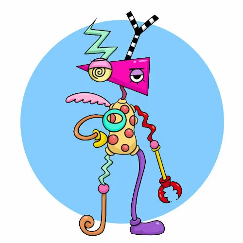 Цветной вариант раскраски зубл удивительный цифровой цирк