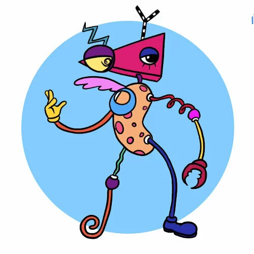 Цветной вариант раскраски зубл