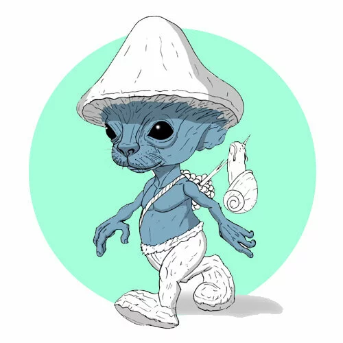 Цветной вариант раскраски шайлушай мем смурфкот