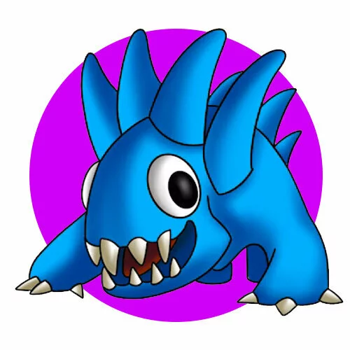 Цветной вариант раскраски монстр пибо банбан