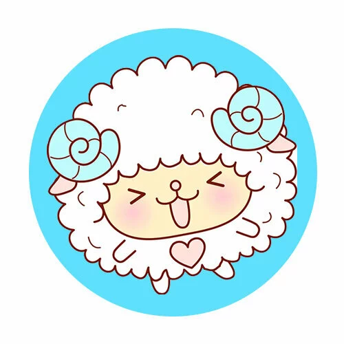 Цветной пример раскраски смешной баран