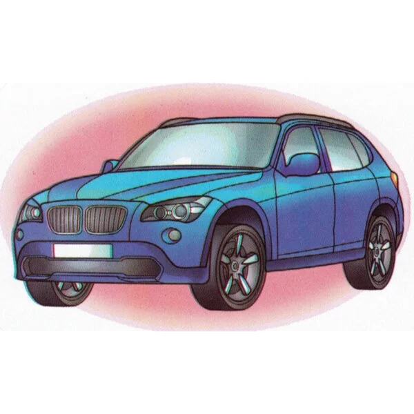 Цветной пример раскраски бмв х1