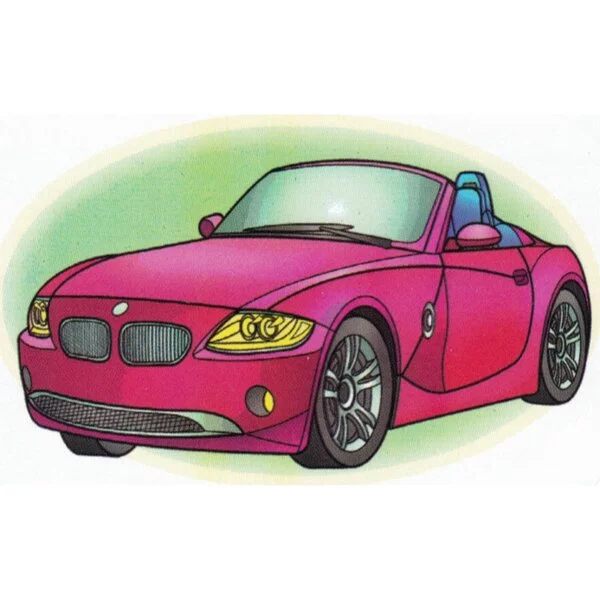 Цветной вариант раскраски бмв z4