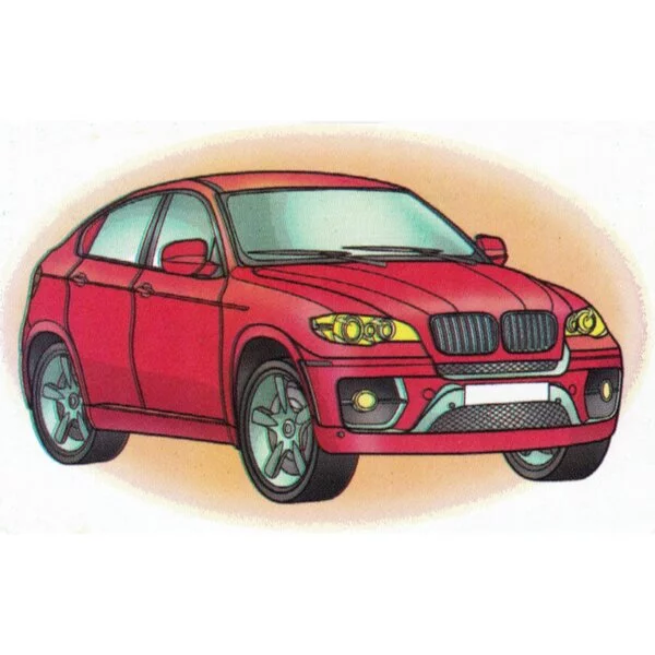 Цветной пример раскраски бмв х6