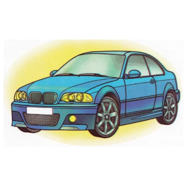 Цветной пример раскраски бмв м3 купе