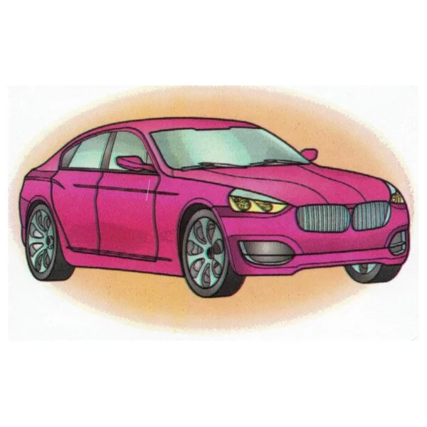 Цветной пример раскраски bmw cs