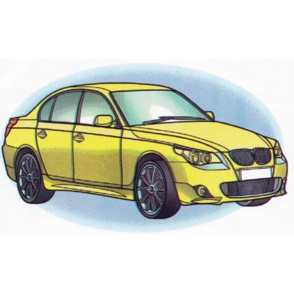 Цветной пример раскраски бмв 5 серия