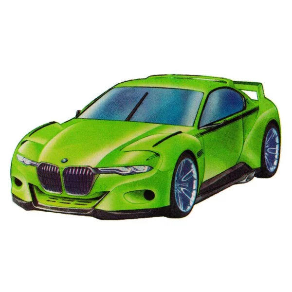 Цветной вариант раскраски bmw 3.0 csl hommage