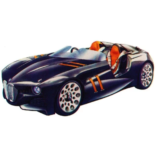 Цветной пример раскраски bmw 328 hommage