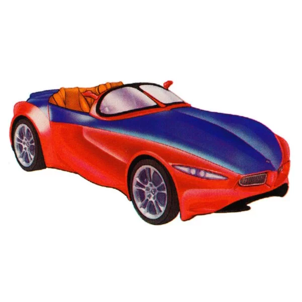 Цветной вариант раскраски bmw gina