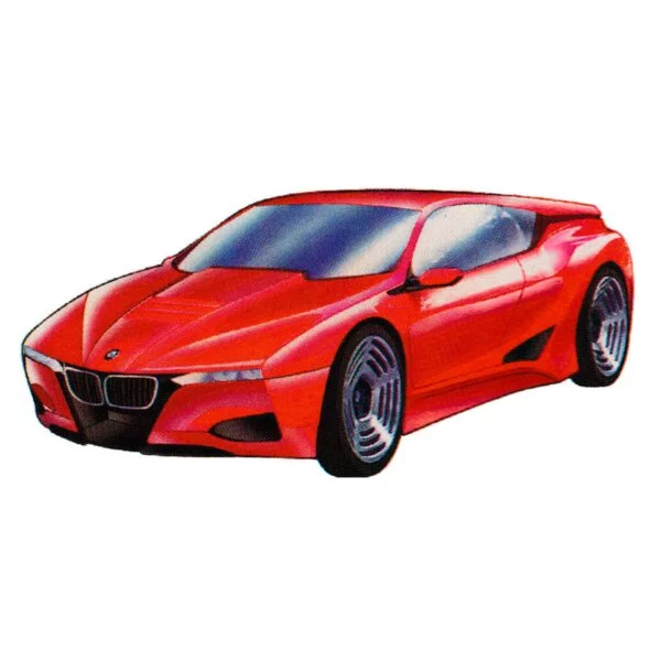 Цветной пример раскраски bmw m1 hommage