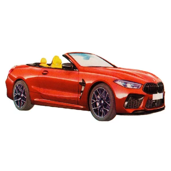 Цветной вариант раскраски bmw m8 cabrio