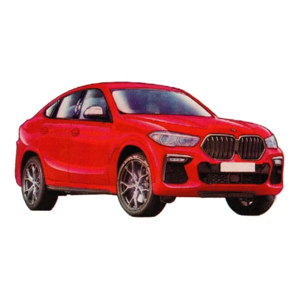 Цветной вариант раскраски машина bmw x6