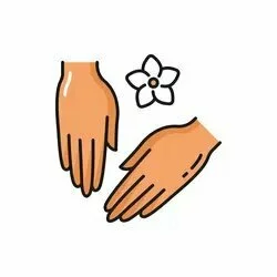 Цветной вариант раскраски руки для салона