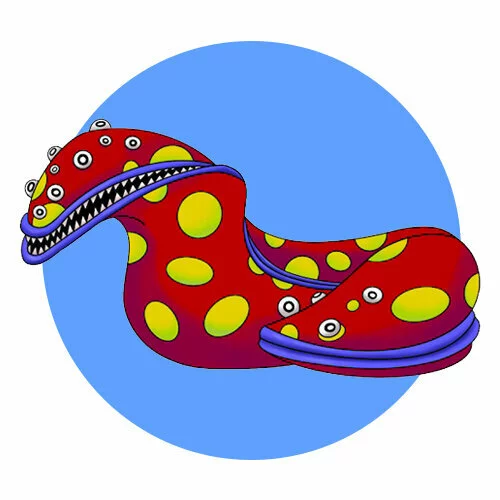 Цветной пример раскраски королева глоинков цифровой цирк