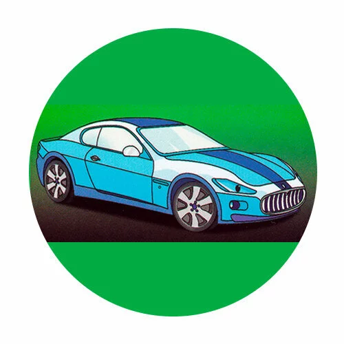 Цветной пример раскраски гоночная машина мазератти