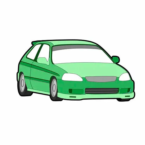 Цветной пример раскраски машина для гонок