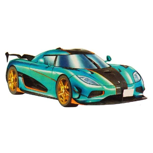 Цветной пример раскраски гоночная машина спортивная