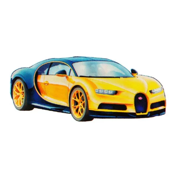 Цветной вариант раскраски bugatti chiron