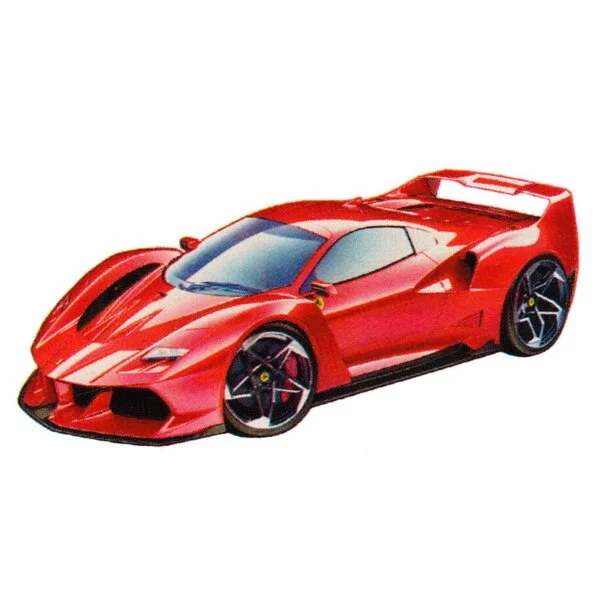 Цветной вариант раскраски ferrari f40