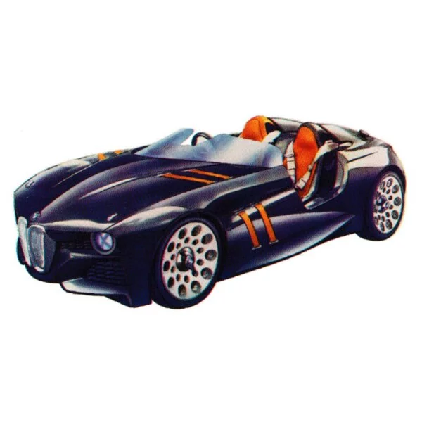 Цветной вариант раскраски бмв гоночная машина