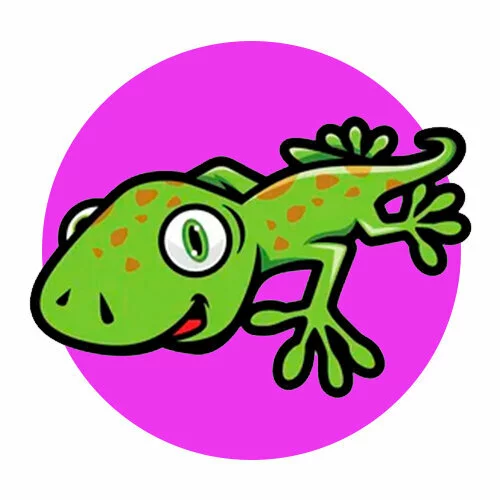 Цветной вариант раскраски ящерка