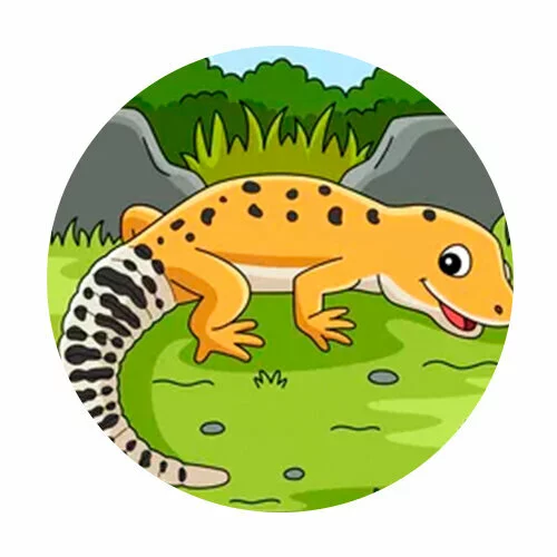 Цветной пример раскраски ящерица ящерка