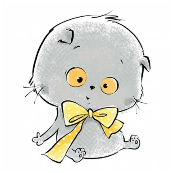 Цветной вариант раскраски басик задумался