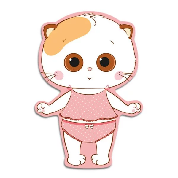 Цветной вариант раскраски басик кошечка ли-ли