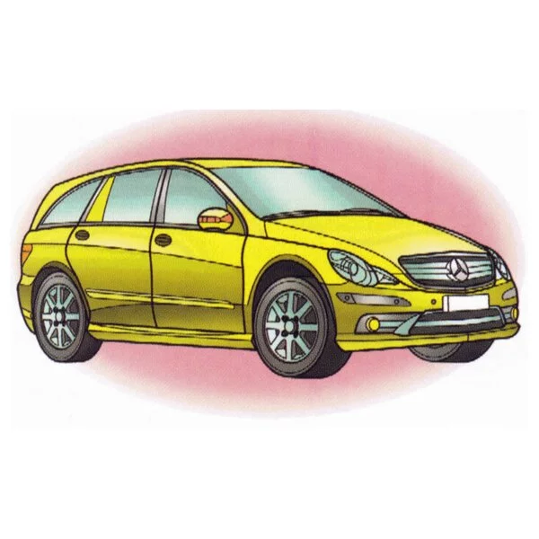 Цветной пример раскраски мерседес r 350 cdi