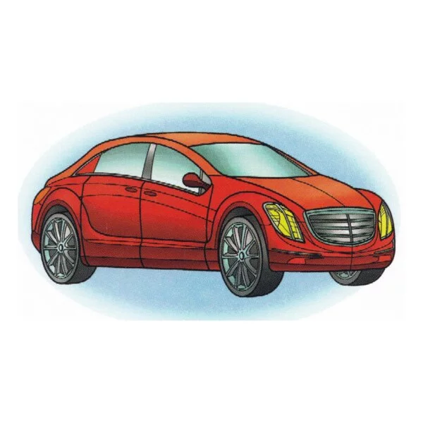 Цветной вариант раскраски мерседес f700