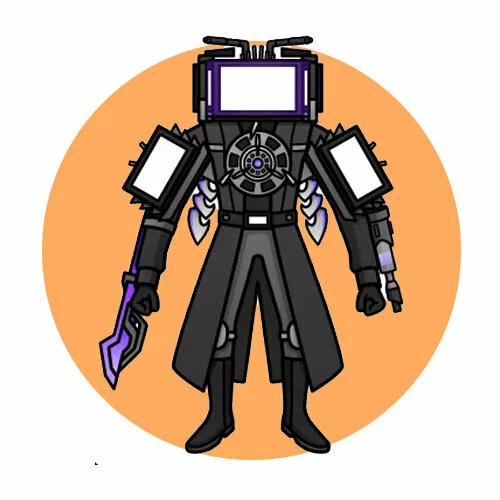 Цветной вариант раскраски титан тв-мен скибиди