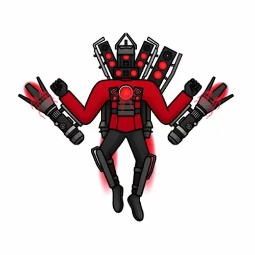 Цветной вариант раскраски титан спикермен полная мощь