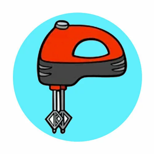 Цветной вариант раскраски миксер кухонный