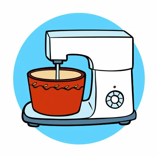 Цветной вариант раскраски планетарный миксер бытовая техника