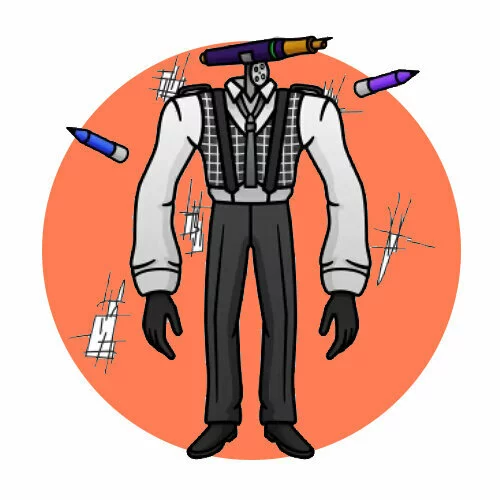 Цветной пример раскраски большой пенслмэн