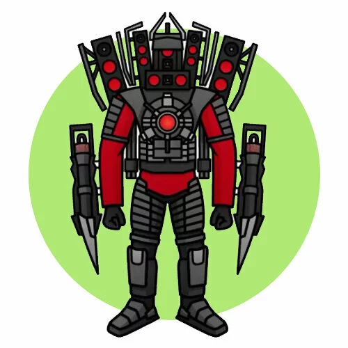 Цветной вариант раскраски new титан спикермен