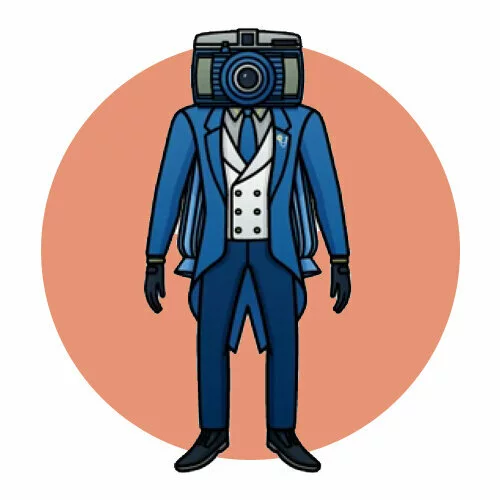 Цветной пример раскраски фото камерамен скибиди туалет