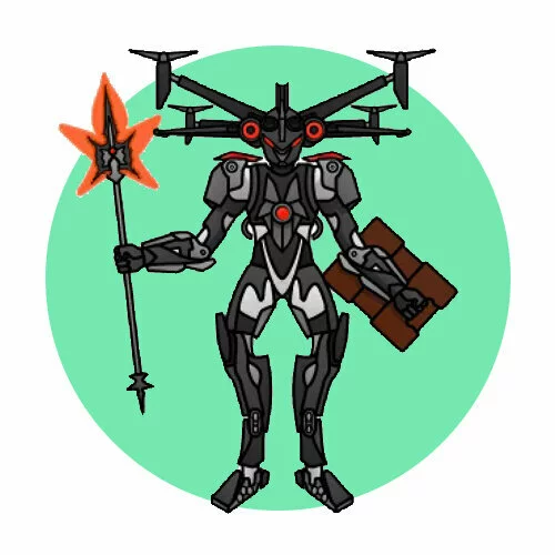 Цветной вариант раскраски титан дронвумен скибиди туалет