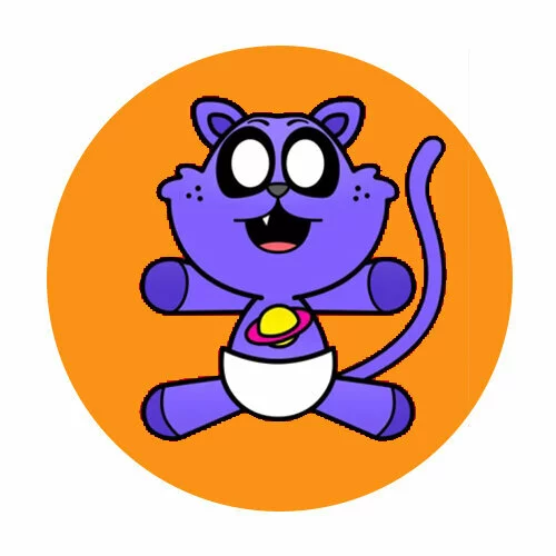 Цветной вариант раскраски catnap малыш