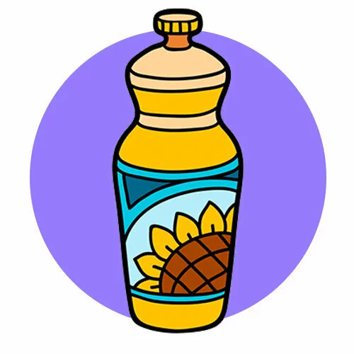 Цветной вариант раскраски подсолнечное масло