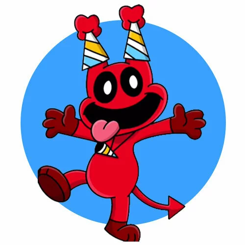 Цветной вариант раскраски улыбающиеся твари банбан