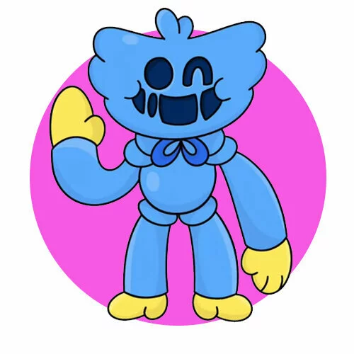 Цветной вариант раскраски маршмеллоу хагги вагги