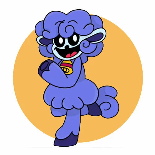 Цветной вариант раскраски улыбающиеся твари loolalamb