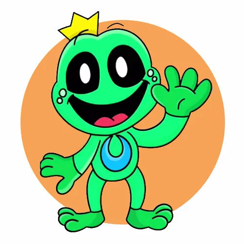 Цветной вариант раскраски улыбающиеся твари froncess