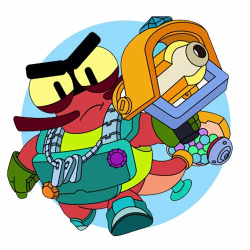 Цветной вариант раскраски клэнси