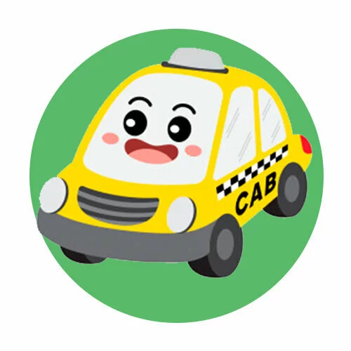 Цветной вариант раскраски по цифрам такси