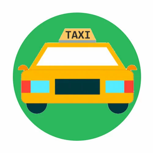 Цветной вариант раскраски иконка такси