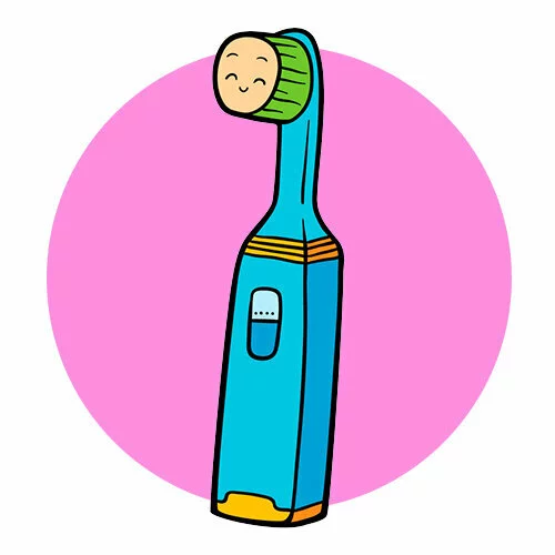 Цветной вариант раскраски электрическая зубная щетка